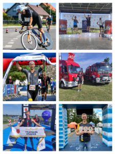 Rawscy strażacy stają na podium zawodów triathlonowych