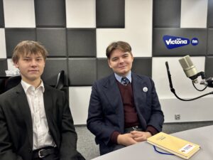 Michał Duda i Wiktor Kołakowski z Młodzieżowej Rady Miasta Żyrardowa